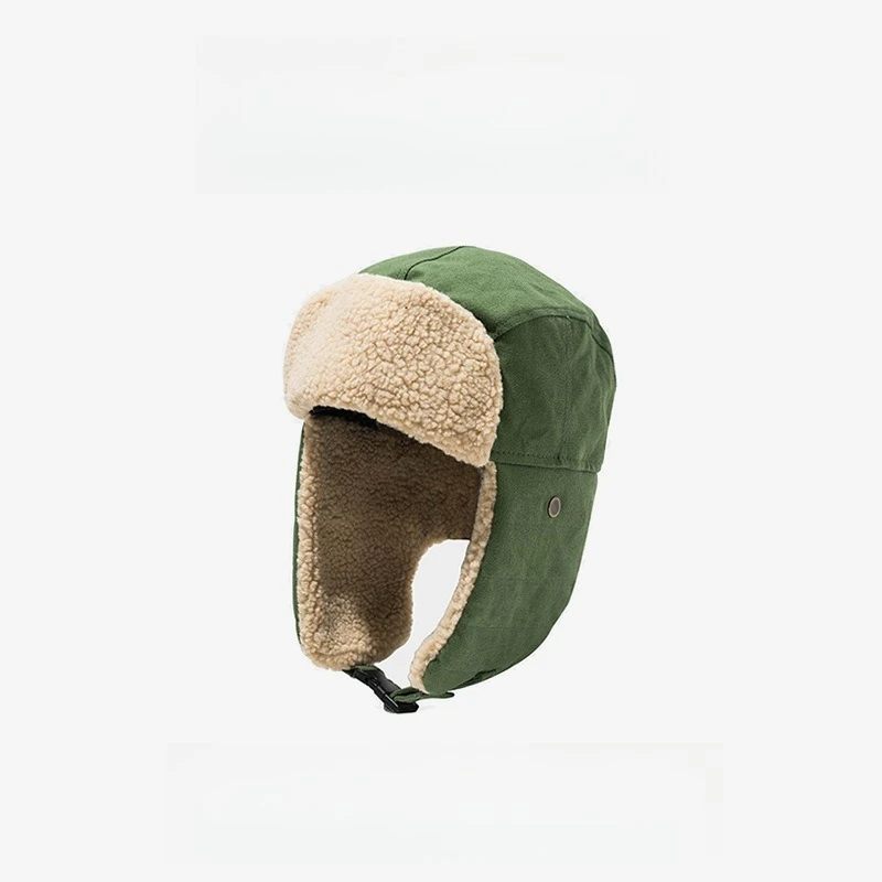 Wintermütze im koreanischen Stil mit Ohrenschutz, Outdoor-Sport-Skimütze, modische warme Pilotenmütze für Damen – Detail 7