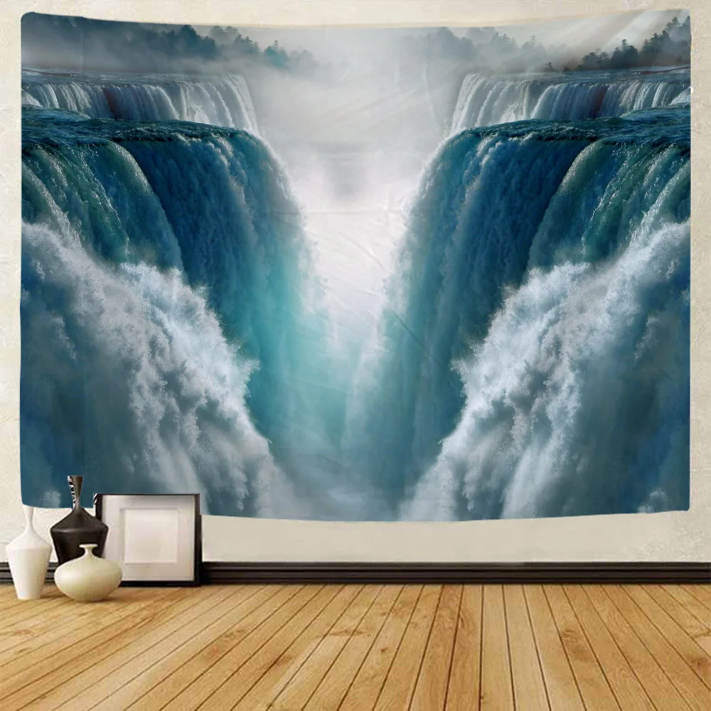 

Fantasy Waterfall Tapestry Fantasy Landscape Hippie Wall Hanging Fabric Home Decoration Aesthetics Living Room Decoration