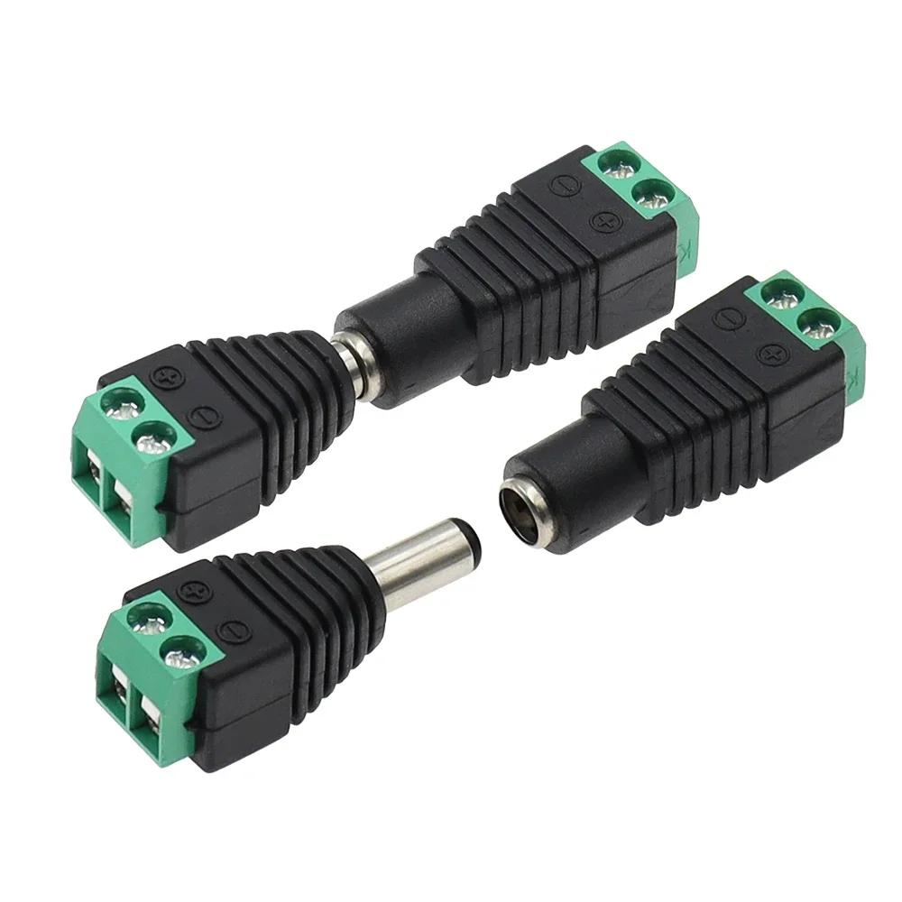 DC Power Male and Female Plug Jack Adapter Connector Plug Welding Free Monitoring Camera Power Plug 12v Male and Female Terminal