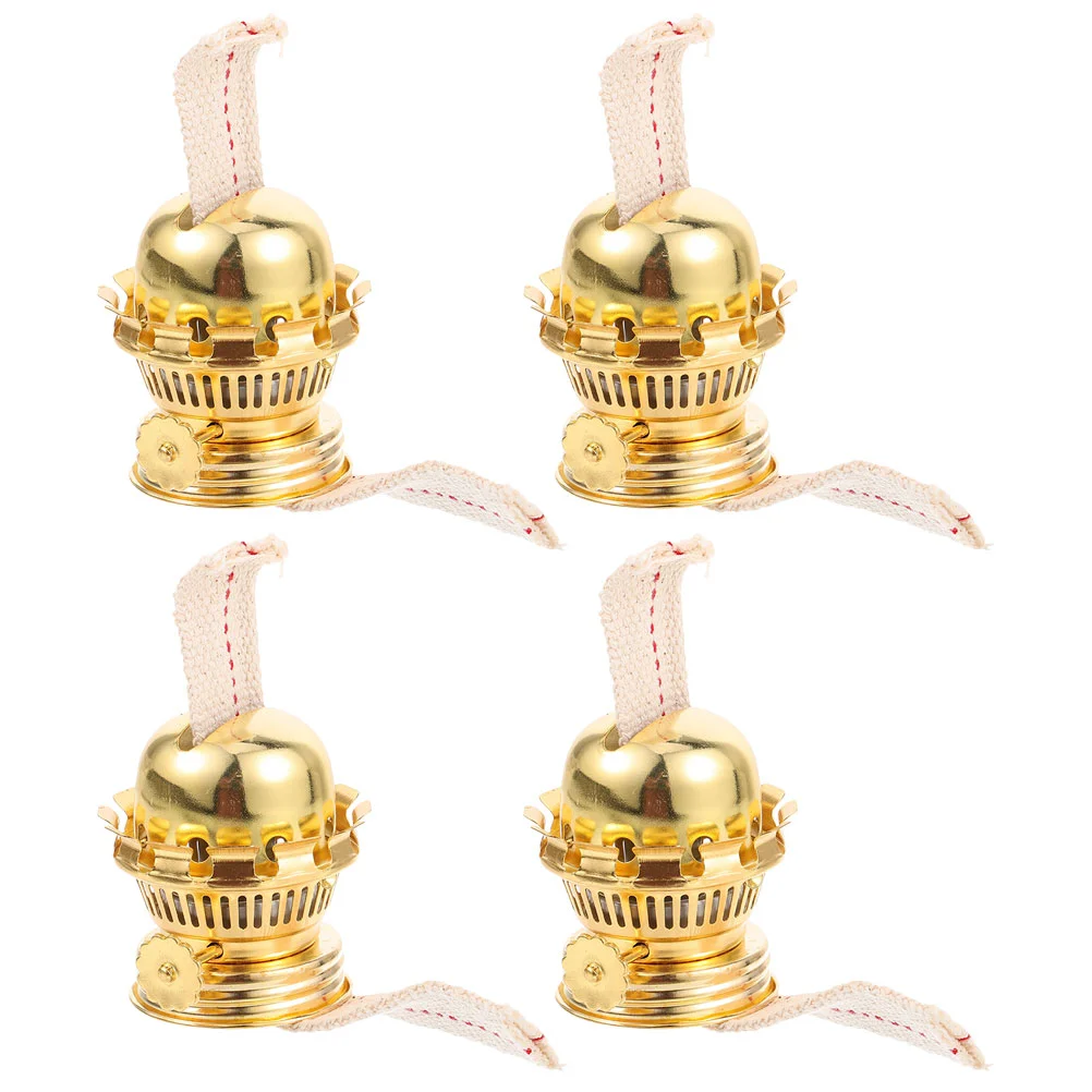 

4 шт. винтажная масляная лампа, фитиль для горелки, держатель для керосина, цинковый сплав, запасные части для самостоятельной сборки