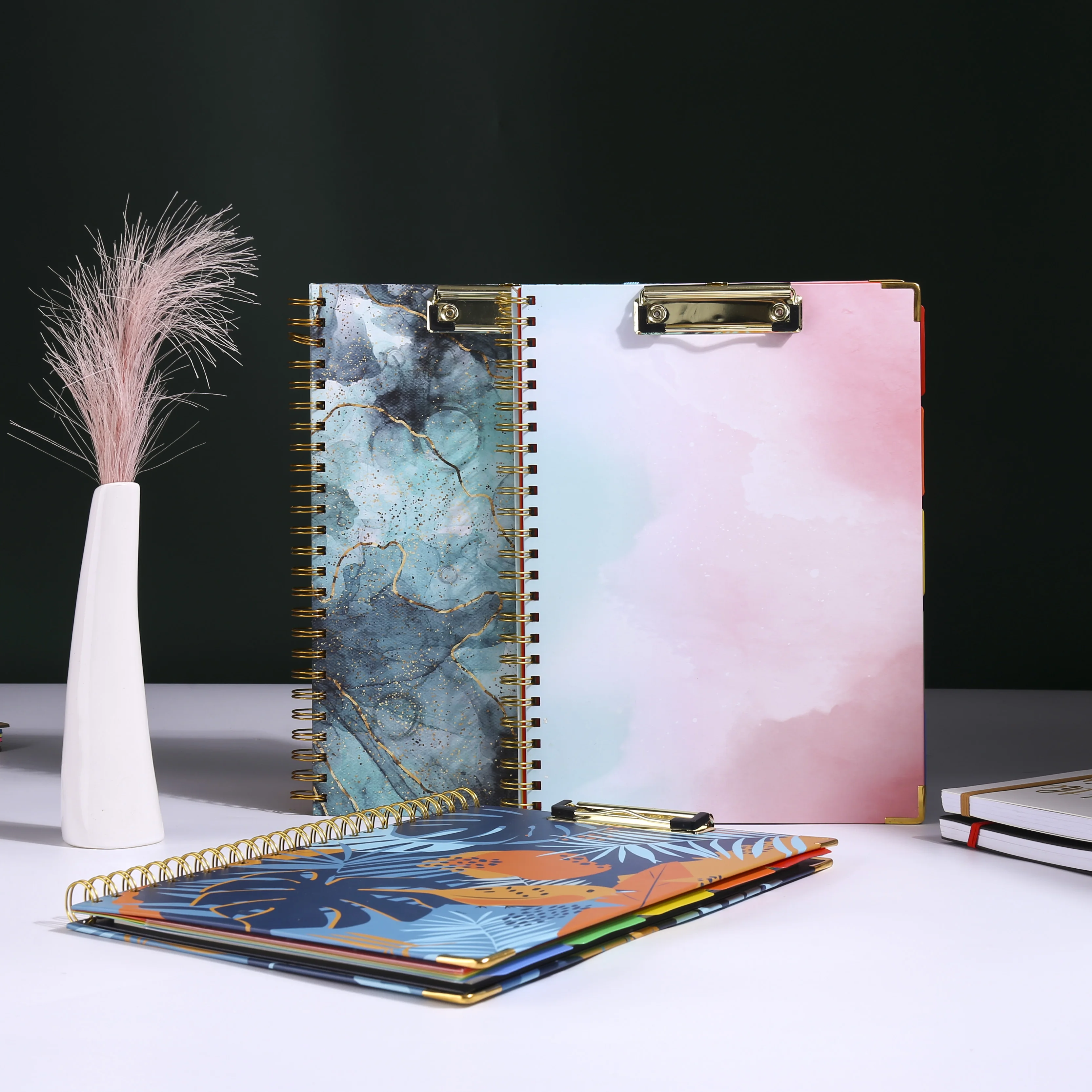File Folders Kisdo Clipboard Folio Refillable Lined Notepad Letter Size Memo Pad Clip Board Spiral Notebook Paper Folder