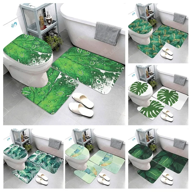 

Противоскользящий коврик для ванной, коврик для душа, декоративный Впитывающий Коврик для ног, вход в ванну, коврик для туалета, простой Скандинавский современный растительный