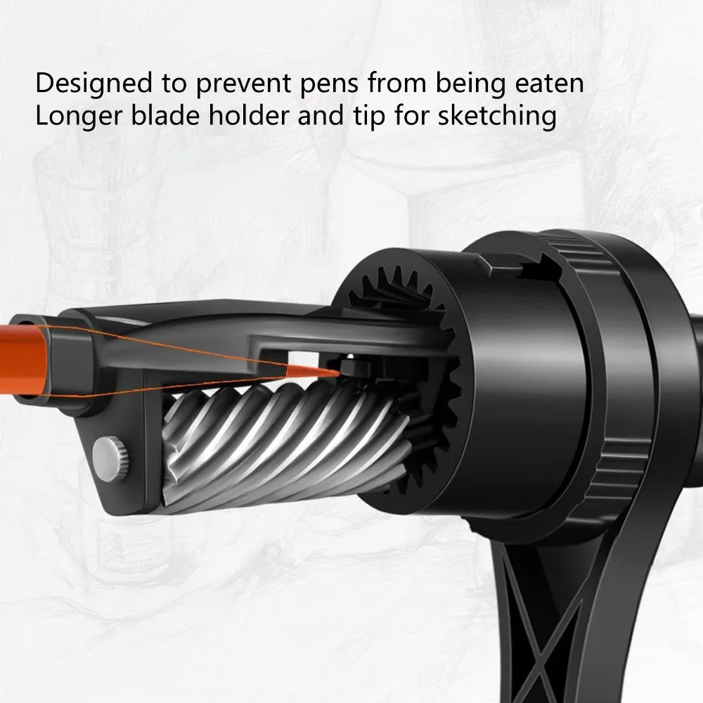 7 Adjustable Thickness Settings Sketch Wide Application Efficient Sharpening Manual Pencil Sharpener_voghion.com