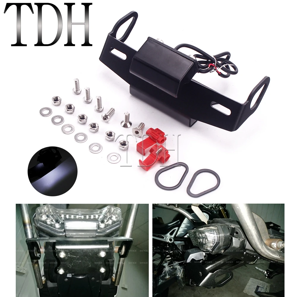Motorcycle License Plate Holder Bracket Frame Tail Tidy Fender