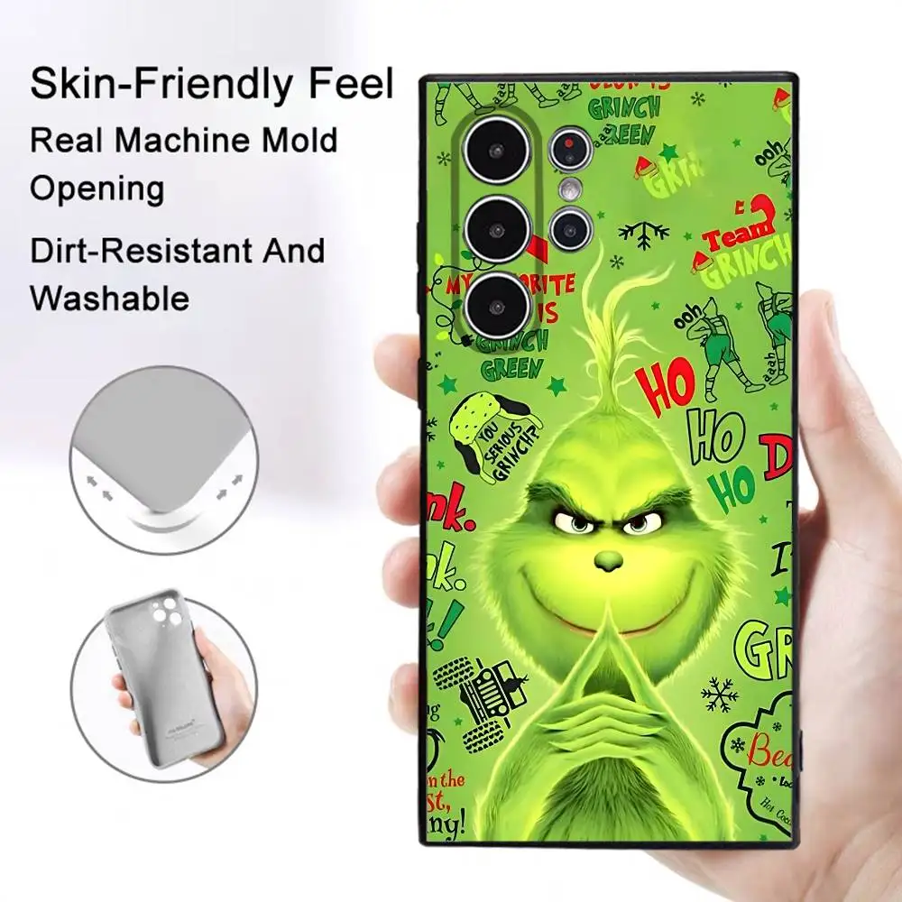 Festive Grinch-Inspired Frosted Soft Phone Case Cover