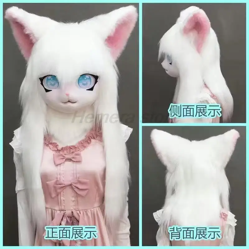 Fursuit Kigurumi Headsets Furry Cosplay Costumes Comiket Furries Rubbit Doll Cat Comiket Furries Doll costumes Animal