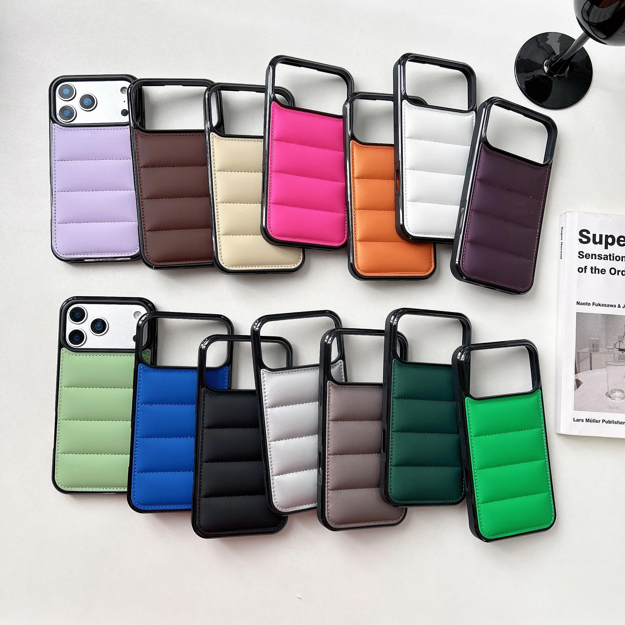 3D Puffer Winter Soft Touch Phone Case - Cotton Filled Cover Shell