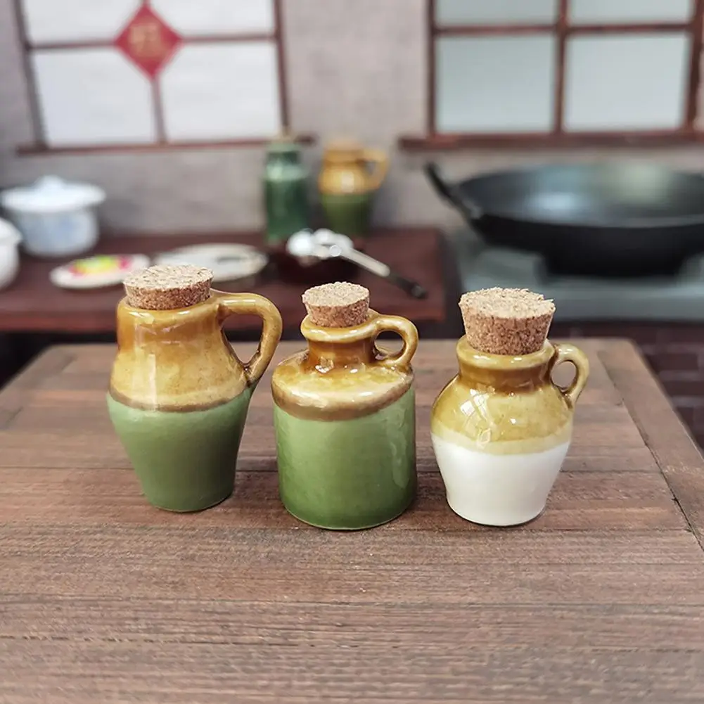 Wholesale & Dropshipping ！Miniature Jar Sealed Realistic Ceramic Dollhouse Spice Pot For Kids 10 pack 3d printer 100k ohm ntc thermistor resistors glass sealed temperature sensor for high temperature tasks dropshipping