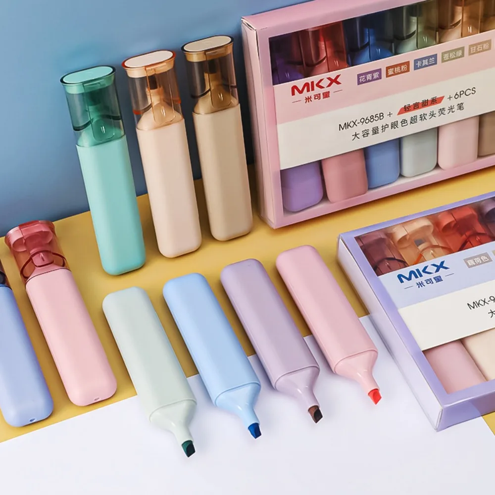Highlighter Marker 6pcs/box Mr. Paper INS Style Light Highlighter Pen Student Drawing Learn Marker Color Pen School Supplies