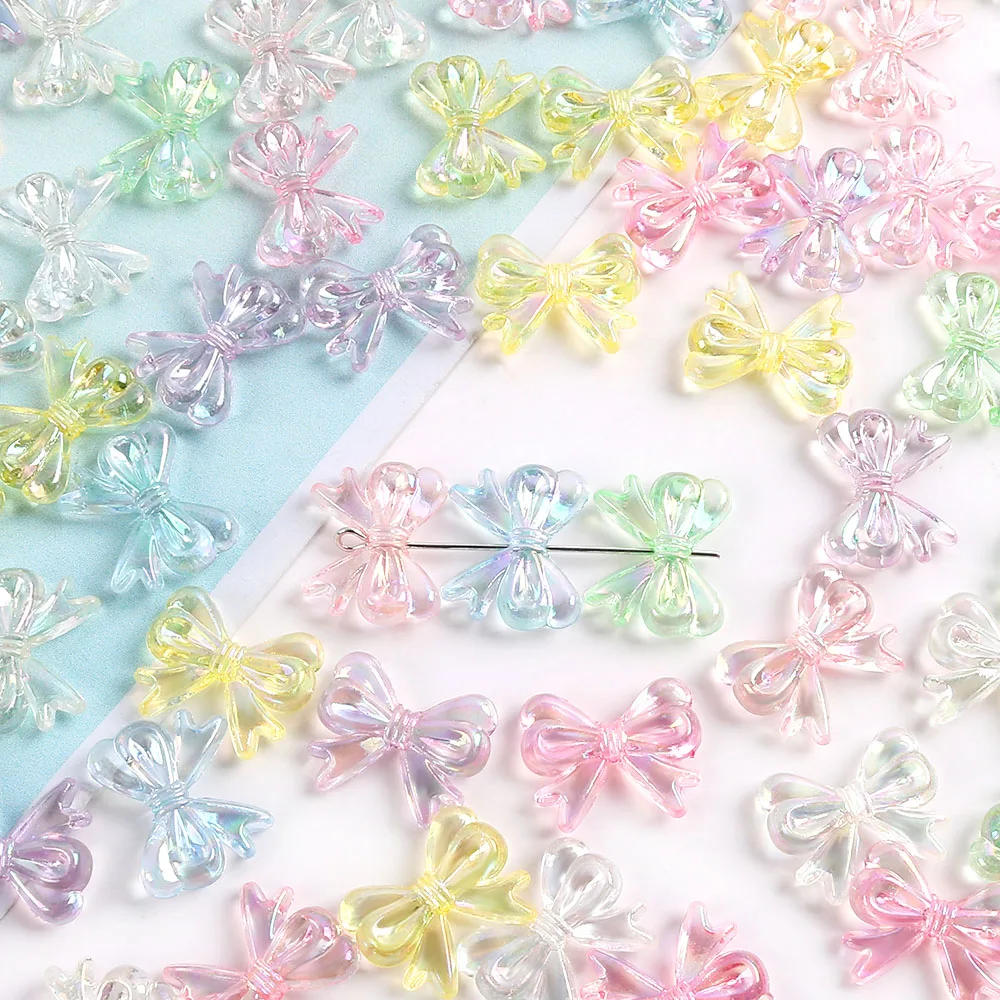 DIY Phone Chain Accessories 30pcs AB Color Shiny Spacer Beads