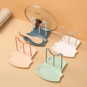 숟가락 받침대 및 냄비 뚜껑 홀더 이동식 팬 냄비 커버, 뚜껑 선반 스탠드 홀더, 식기 정리 도구, 보관 주방 도구
