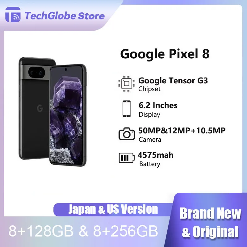 New Original Google Pixel 8 Smartphone 128GB 5G Google Tensor G3 IP68 ...