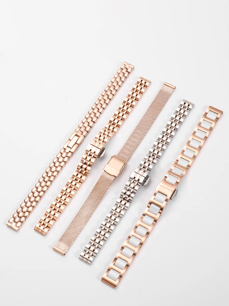 Elegant Gold Milanese Stainless Steel Watch Band - Universal Fit Bracelet