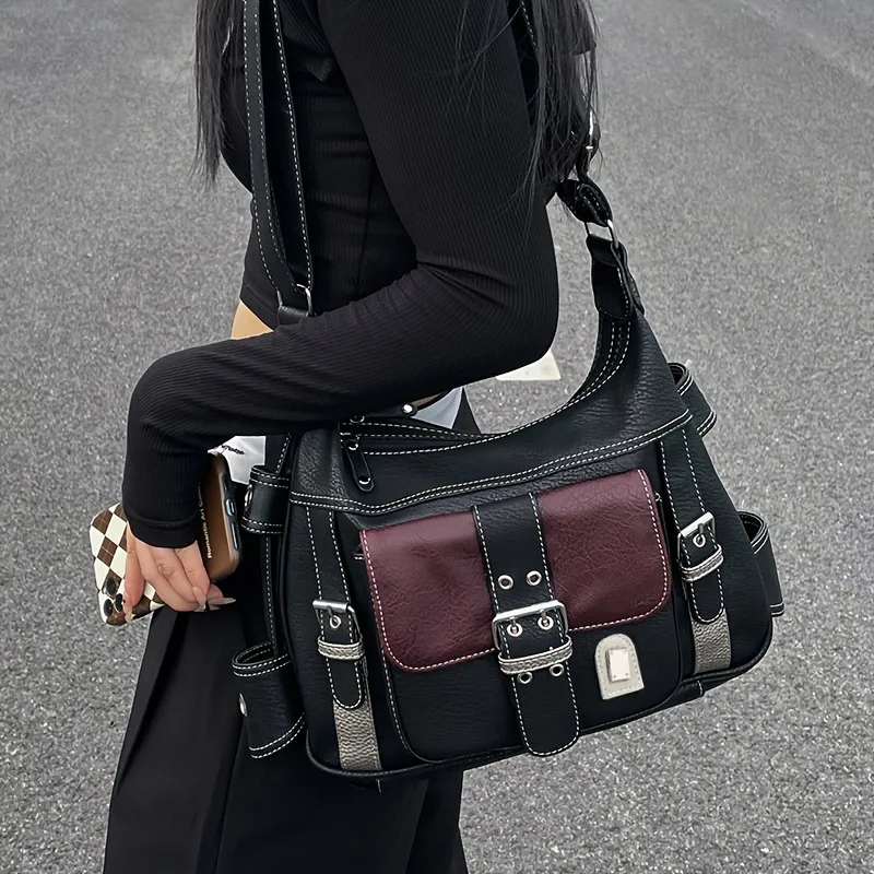 Borsa a tracolla Borse Hobo Borse a tracolla per donna Borsa a tracolla alla moda alla moda Borsa sotto le ascelle vintage - immagine 6