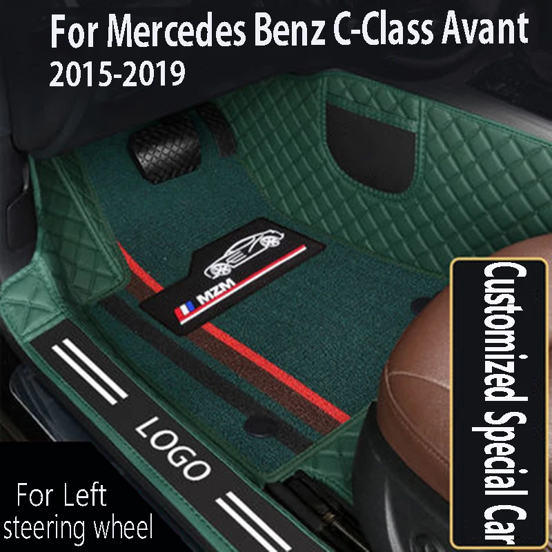 

Коврики автомобильные под заказ для Mercedes Benz C-Class Avant 2019 2018 2017 2016 2015, аксессуары для интерьера автомобиля, кожаный ковер