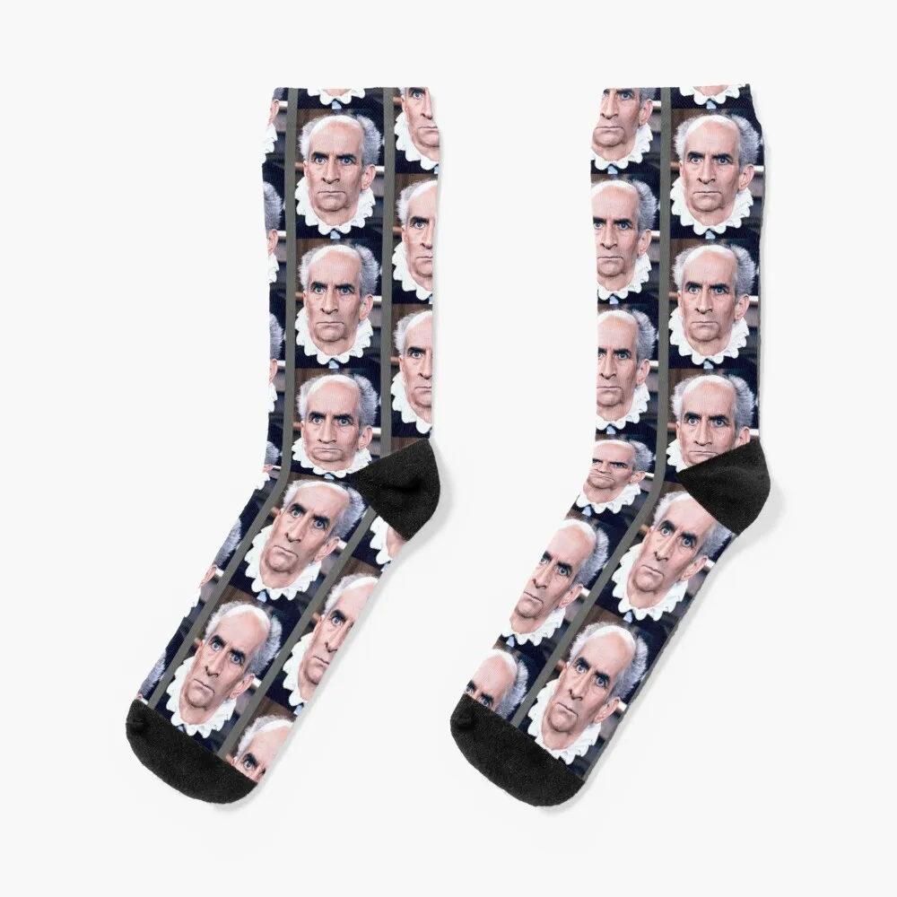 Louis de Funes French Actor Portrait Classic Socks Funny Gift Winter Man Socks