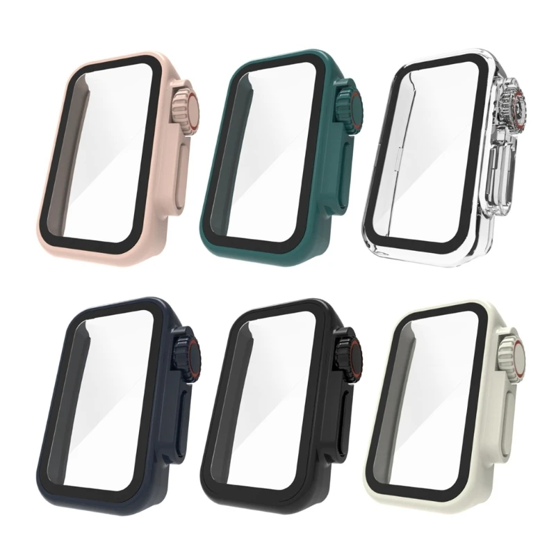 

ADWE Защитный чехол для экрана часов с защитной пленкой из закаленного стекла для браслета 9, устойчивый к царапинам корпус