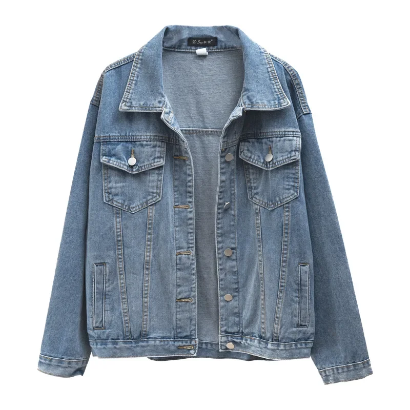 Denim Woman Jacket Winter 2024 Oversize Jean Jacket Long Sleeve Turn-down Collar Female Outerwear Fall Loose Korean Fashion