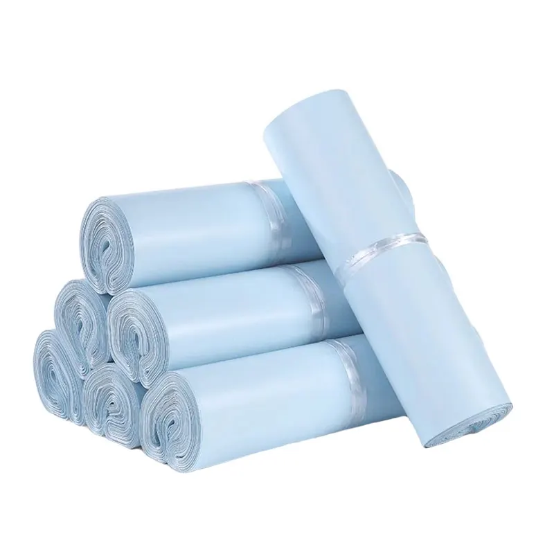 50Pcs Plastic Ecommerce Packaging Bags Blue Color Envelope Clothing Storage Bags Waterproof Logistics Mailing Transport Pouch 4
