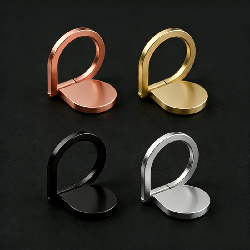 Sleek 360° Rotating Waterdrop Phone Ring Holder and Grip - Metal Mount