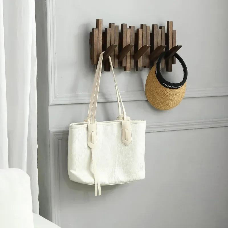 Natural Wood Wall Mounted Piano Coat Rack Coat Rack Wall Mount Flip Down Hook Hooks Entryway Art Hook