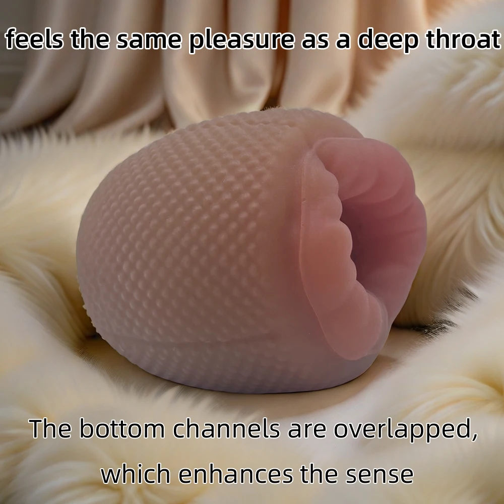 Men's Aircraft Cup Male Masturbator Oral Vaginal Masturbation Soft Real Vagina  Pocket Pussy Adult Sex Toys for Men Blowjob