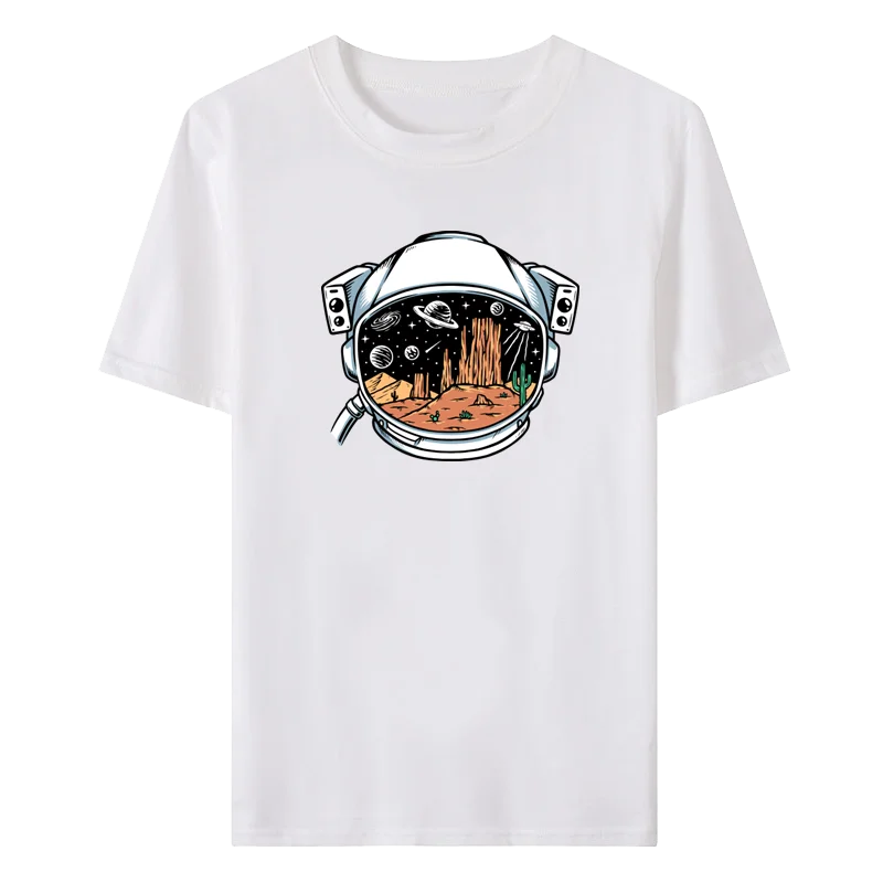 

NASA Spring and summer new printing men and women's round neck bottomed t-shirt