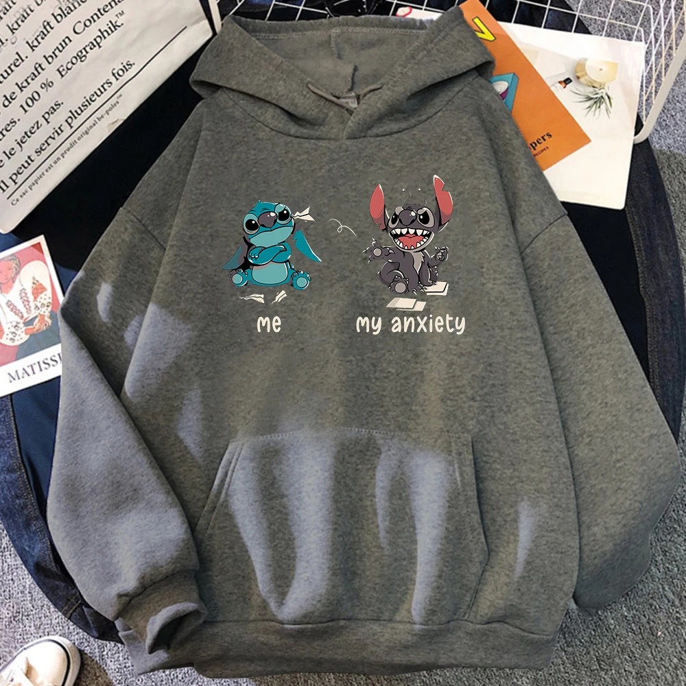 Lilo Stitch Cartoon Cute Sweatshirt Mens Disney Anime Comics Hoodies 2021 Autumn Fleece Soft Streetwear Casual Warm Men Hoodie