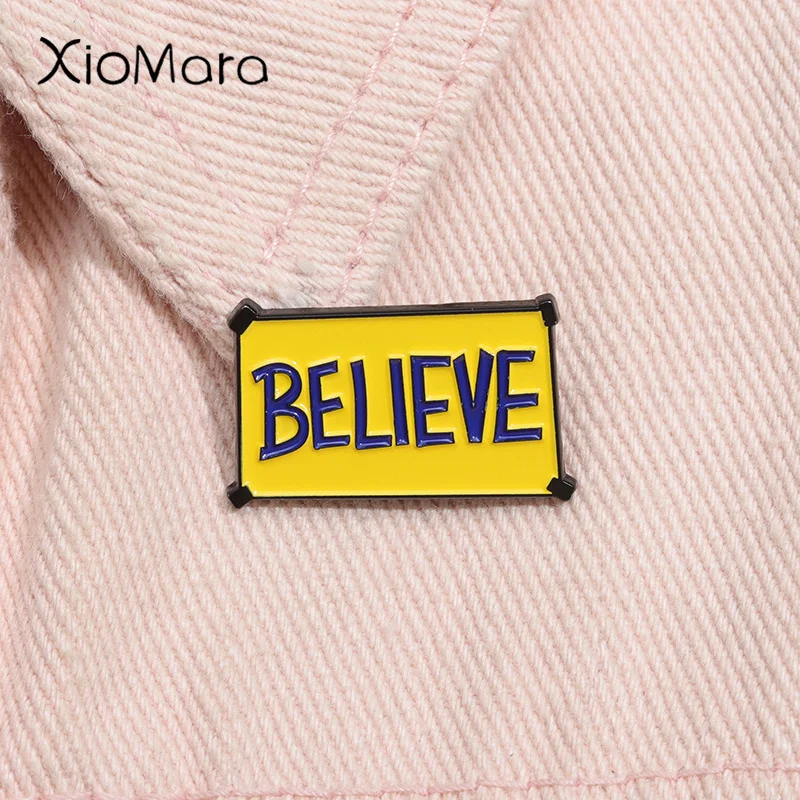 

Believe Ted Enamel Pin Football Theme Metal Brooch Lapel Backpack Badge Fans Jewelry Gift Accessories