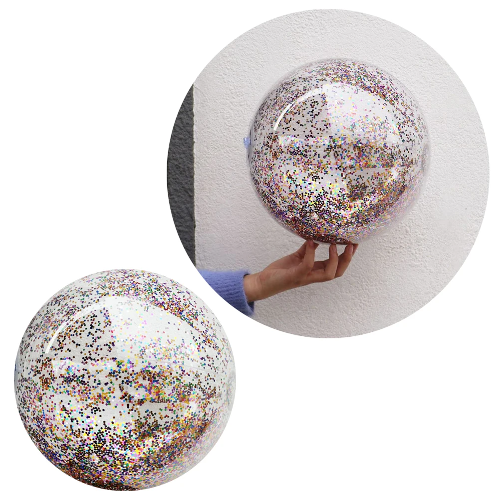 Beach Ball Balls Pool Glitter Inflatable Party Sequin Swimming Kids Water Favors Bulk Toys Confetti Christmas Floating Games