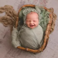 Photography props Newborn Photography Accessories Handmade Retro Woven Basket Fotografie Studio Baby Props for Photography Shoot 3