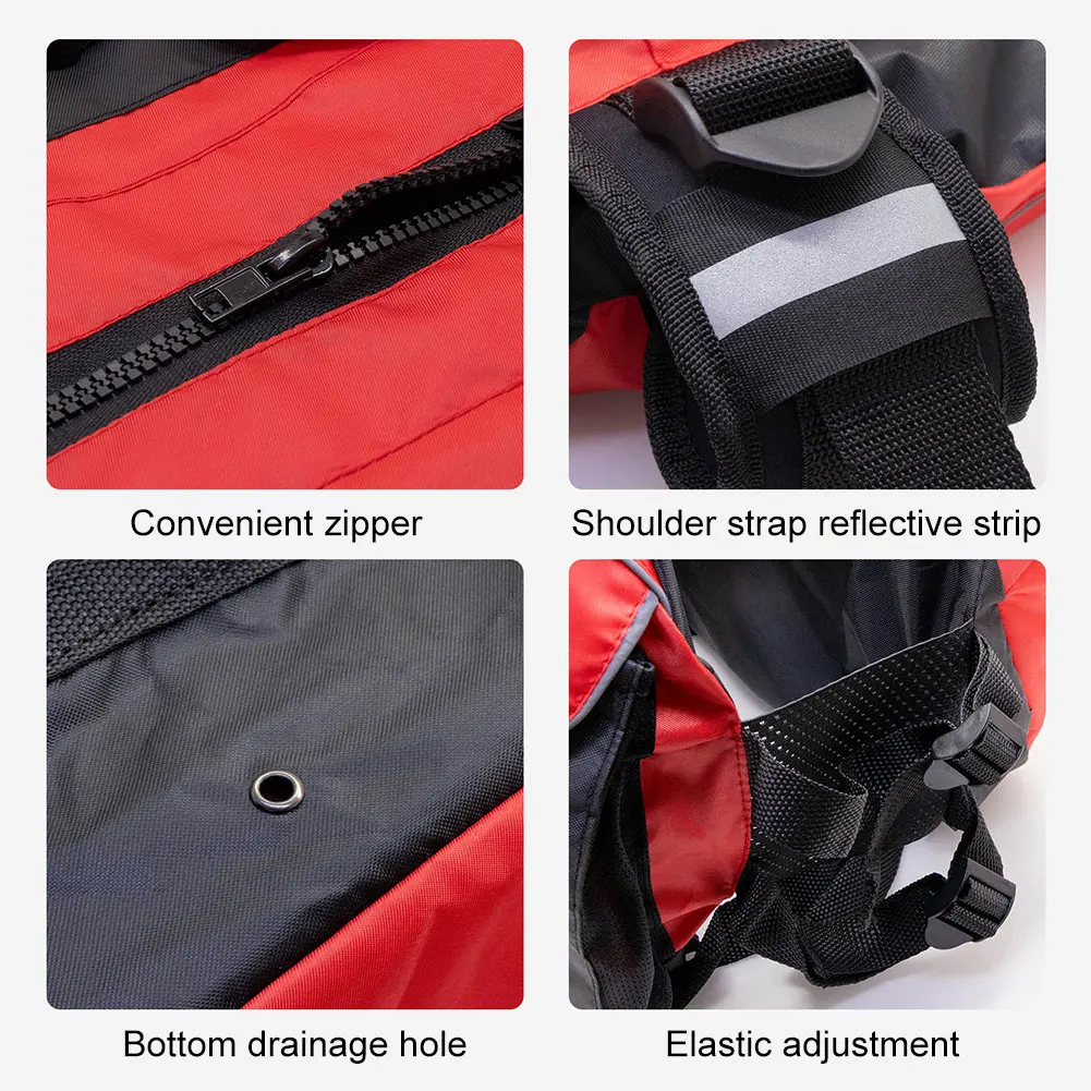 Portable Swim Jacket Adjustable Water Sports Safety Vest Floating Life Vest for Snorkeling Swimming Kayaking Boating
