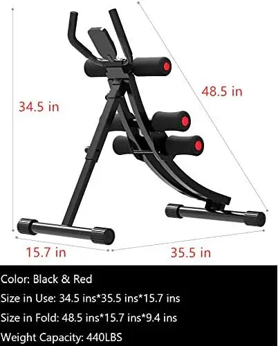 Fitness Core & Abdominal Trainers AB Workout Machine Home Gym Strength Training Ab Cruncher Foldable Fitness Equipment 5
