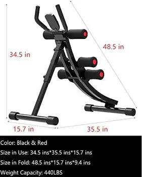 Fitness Core & Abdominal Trainers AB Workout Machine Home Gym Strength Training Ab Cruncher Foldable Fitness Equipment 5