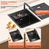 Cup Washer Hidden Sink Stainless Steel Kitchen Sink Mini Bar Single Slot Touring Car Wash Basin With Cover Plate Apartment 5