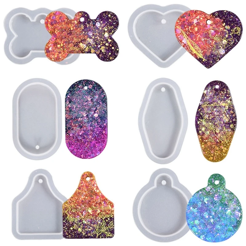 Round Oval Heart Listing Silicone Mold Handmade Necklace Mold Suitable for Craf