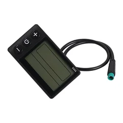 Electric Bike LCD Display Meter with Waterproof Plug for E - Bike & Scooter Parts (Black)