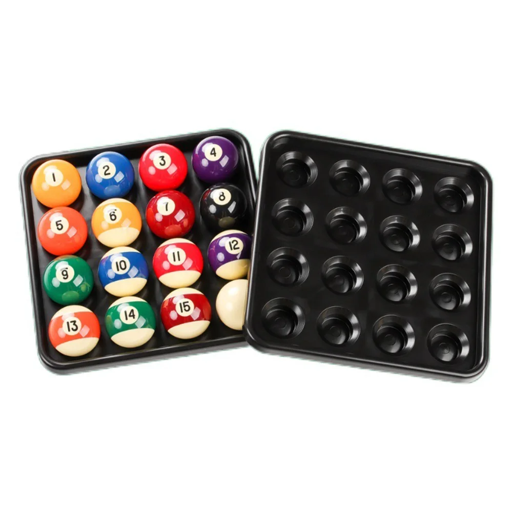 Sturdy Ball Tray Pool Ball Storage Tray for Billiard Table Black Plastic Holder for 16 Balls Snooker Regulation Size Billiard