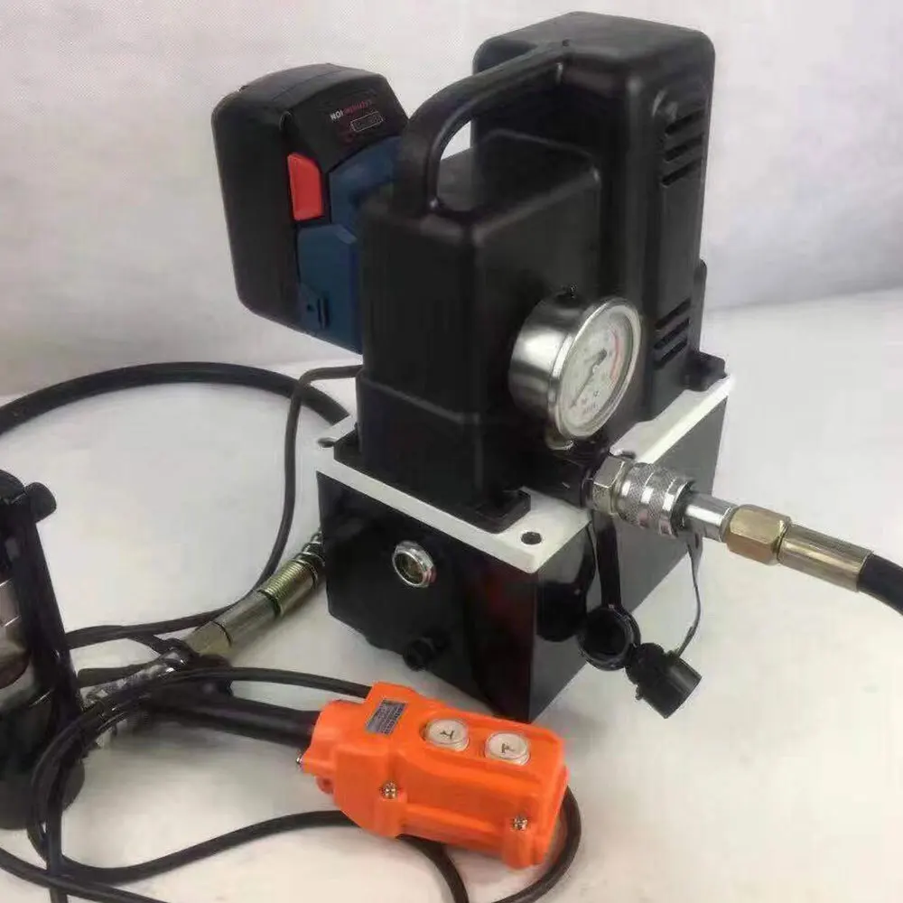 1200W 2L Mini Portable Electric Hydraulic Pump Station Oil Pressure Measuring Tool Hydraulic Oil High Pressure Pump