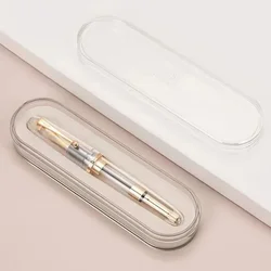Luxurious Transparent Resin Fountain Pen - Elegant Writing Instrument - M(Approx 0.7mm) (Transparent with Box)