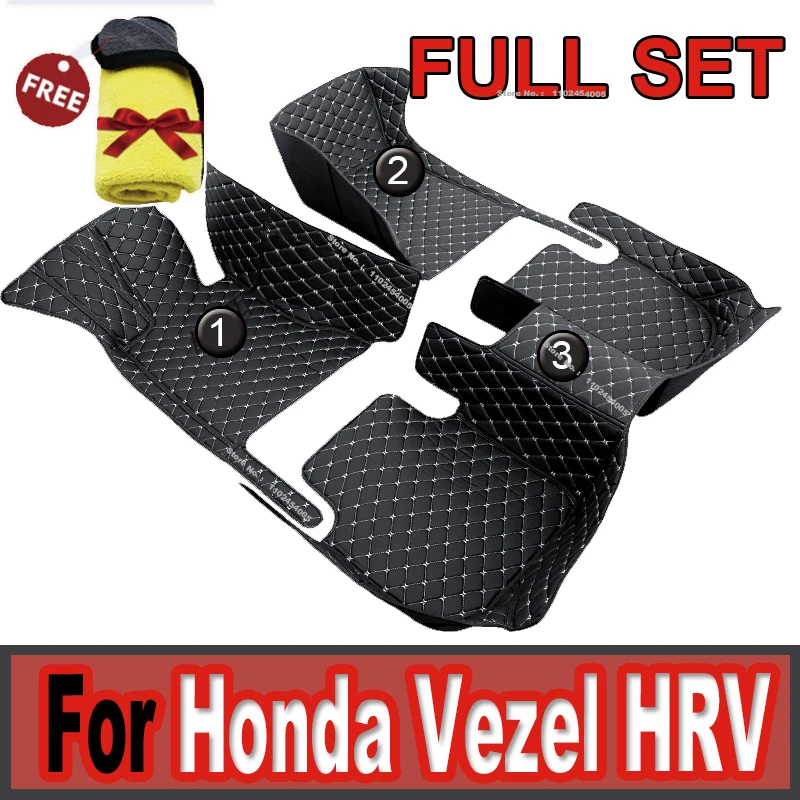 

Для Honda Vezel XRV HRV 2022 2021 2020 2019 2018 2017 2016 2015 автомобильные коврики чехлы для стайлинга автомобильные аксессуары коврики для ног
