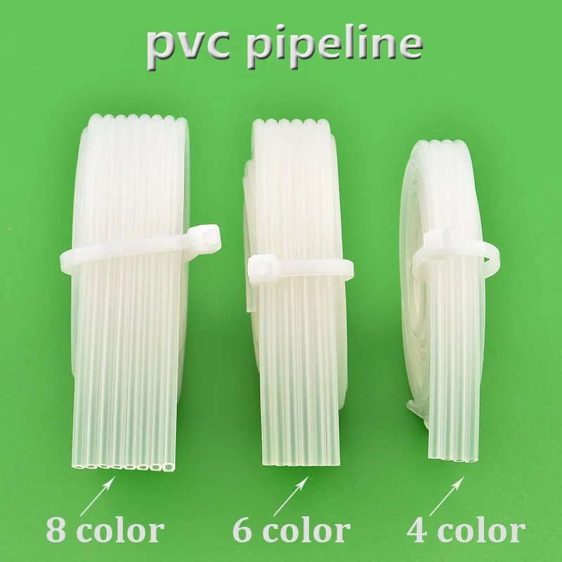 

1Meter 4 6 8 color ciss line Ink tube inktube pvc pipeline + Tube Elbow + Rubber stopper CIS CISS parts Accessories kits