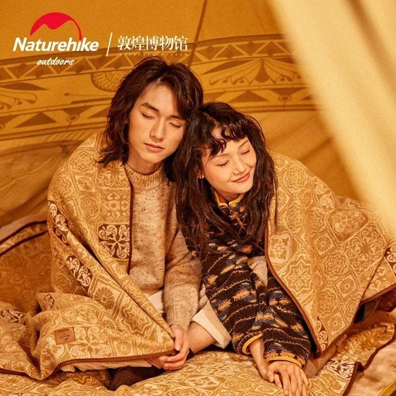 Naturehike-Outdoor Camping Shawl, Warm Wool Blanket, NH21PS005