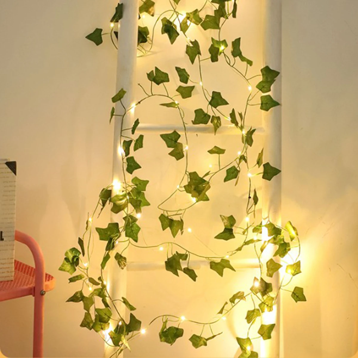 Flower Green Leaf Fairy Lights USB And Battery Powered Ivy Vine String Light For Party Wedding Room Courtyard Decoration
