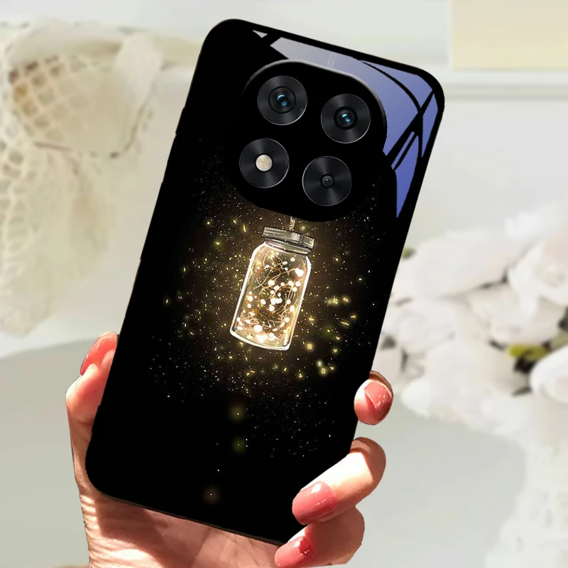 Cute Animal Tempered Glass Phone Case with Shockproof Bumper