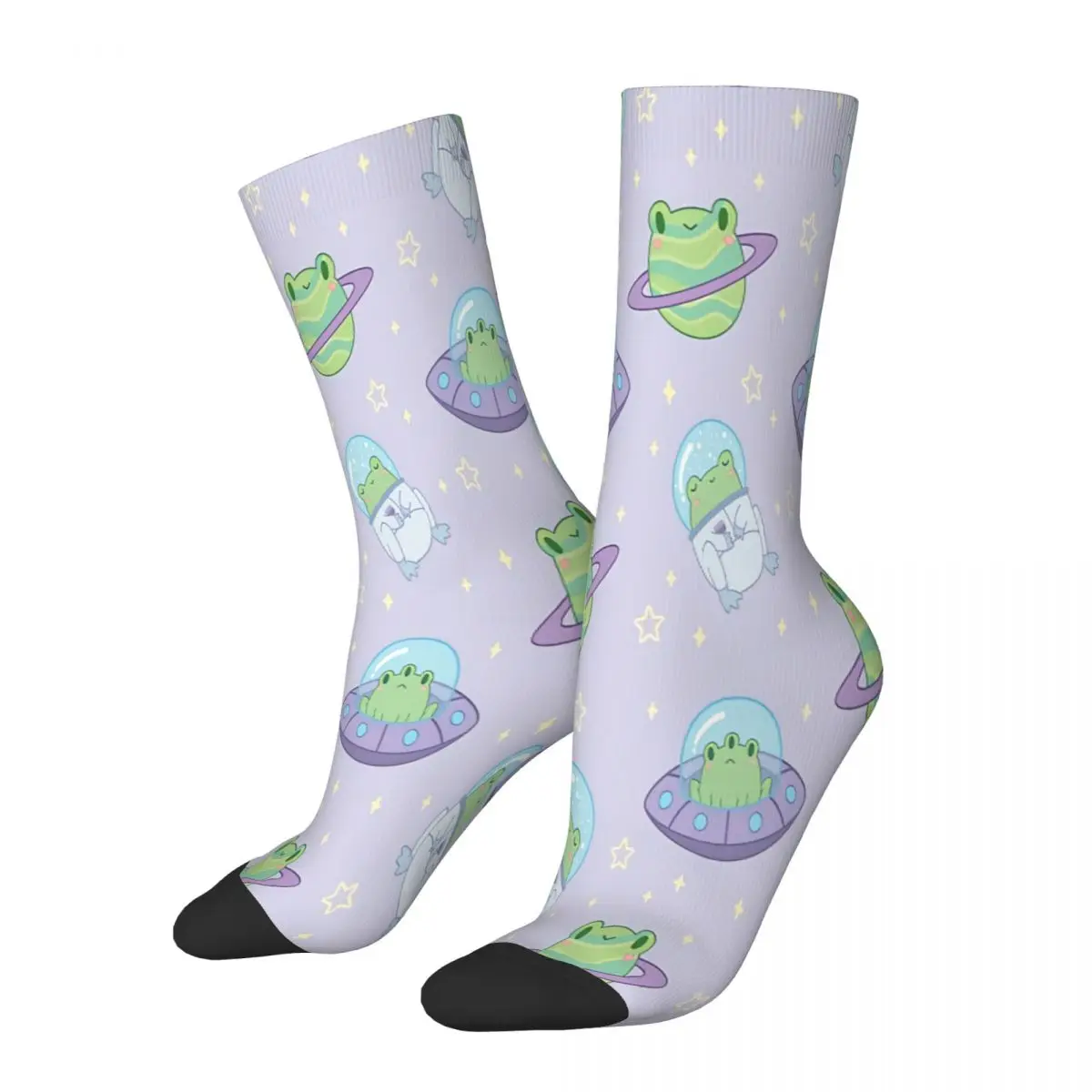 

Милые носки Cosmic Frogs, мужские и женские летние чулки с принтом