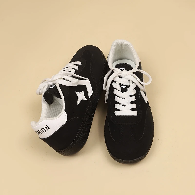 Women Big Size Running Sport Shoes Yellow Suede Leather Female Athletic Fitness Trainers Over Size 43 44 Girls Sneakers