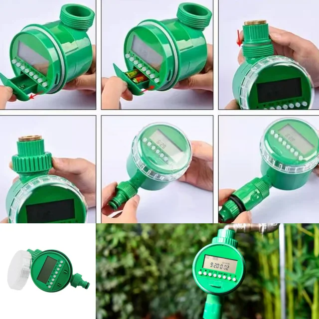 Automatic LCD Display Water Timer Garden Irrigation Control Device Intelligence Valve Controller Electronic Watering Clocker 6