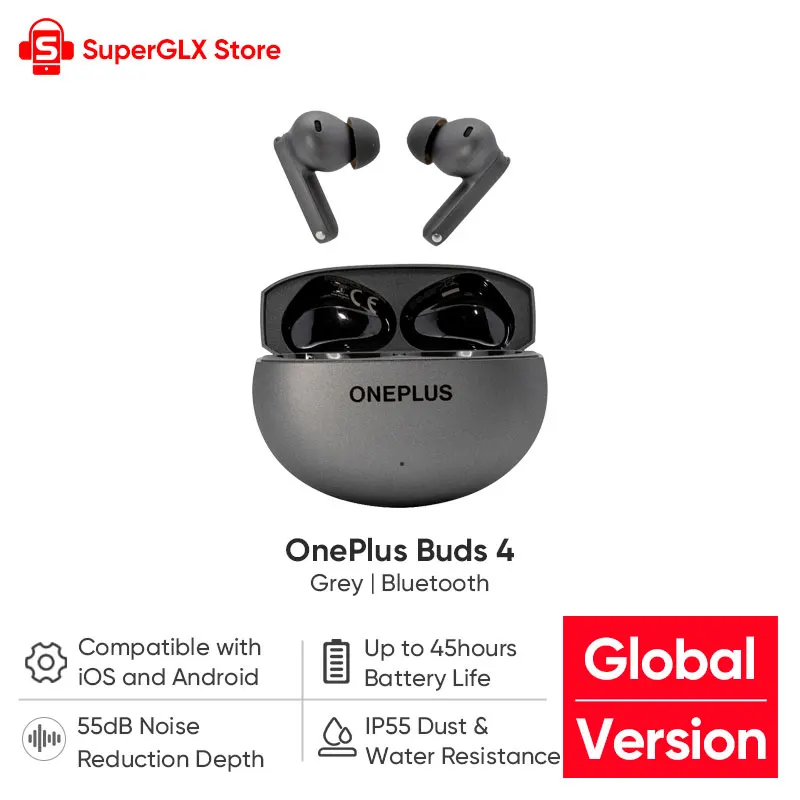 Version mondiale OnePlus Buds 4 véritable sans fil AI appel suppression du bruit écouteurs 55dB longue portée IP55 étanche Portable écouteurs