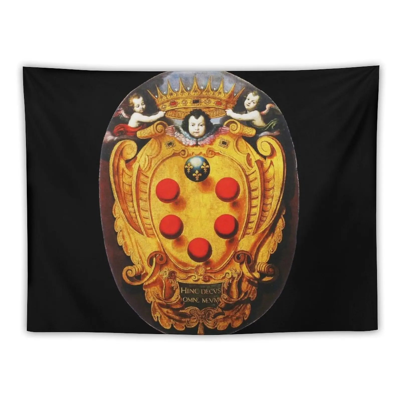 

The Medici coat of arms on a silk velvet Tapestry Carpet Wall Room Decorations Aesthetics Aesthetic Decoration Tapestry